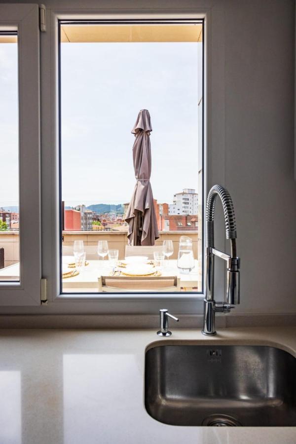 Lujoso Atico Entre 2 Playas Con Garaje, Terraza, Vistas Y Wifi Daire Gijón Dış mekan fotoğraf